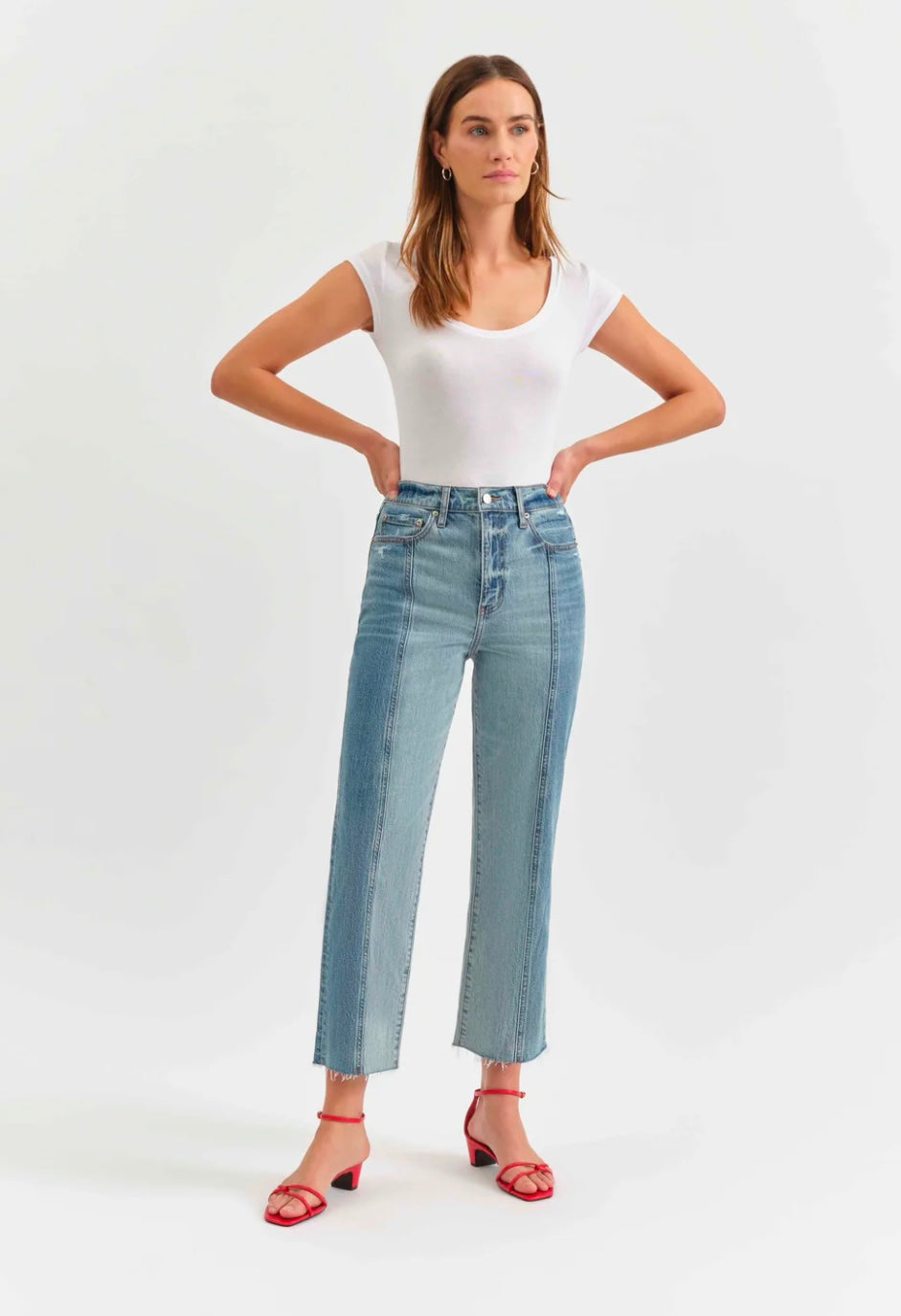 Sundaze Crop High Rise Vintage Straight Crop Jean-Co Star