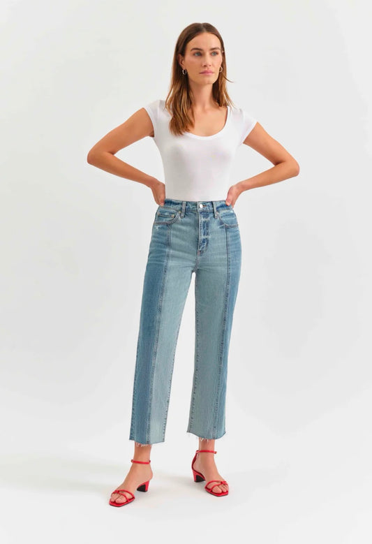 Sundaze Crop High Rise Vintage Straight Crop Jean-Co Star