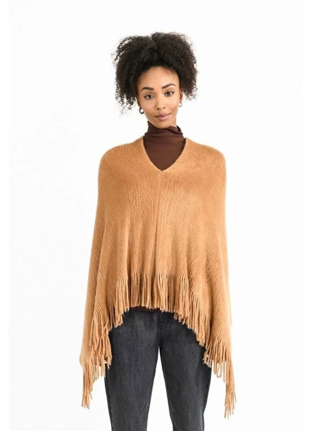 Pullover Poncho - Camel