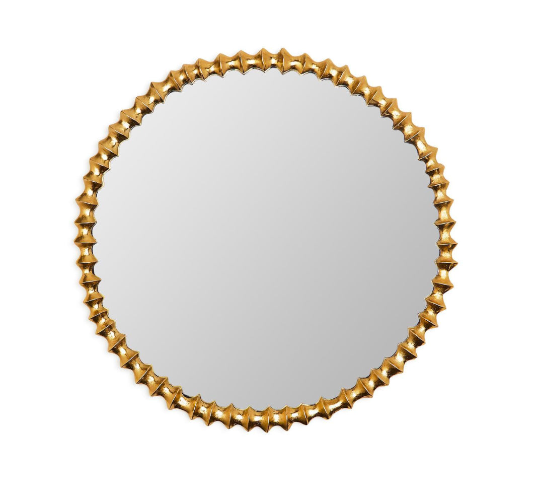 Gold Wave Wall Mirror