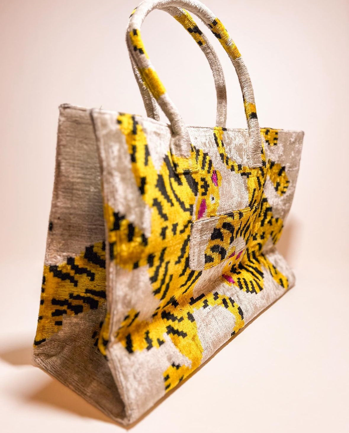 Large Tote Ikat Handle