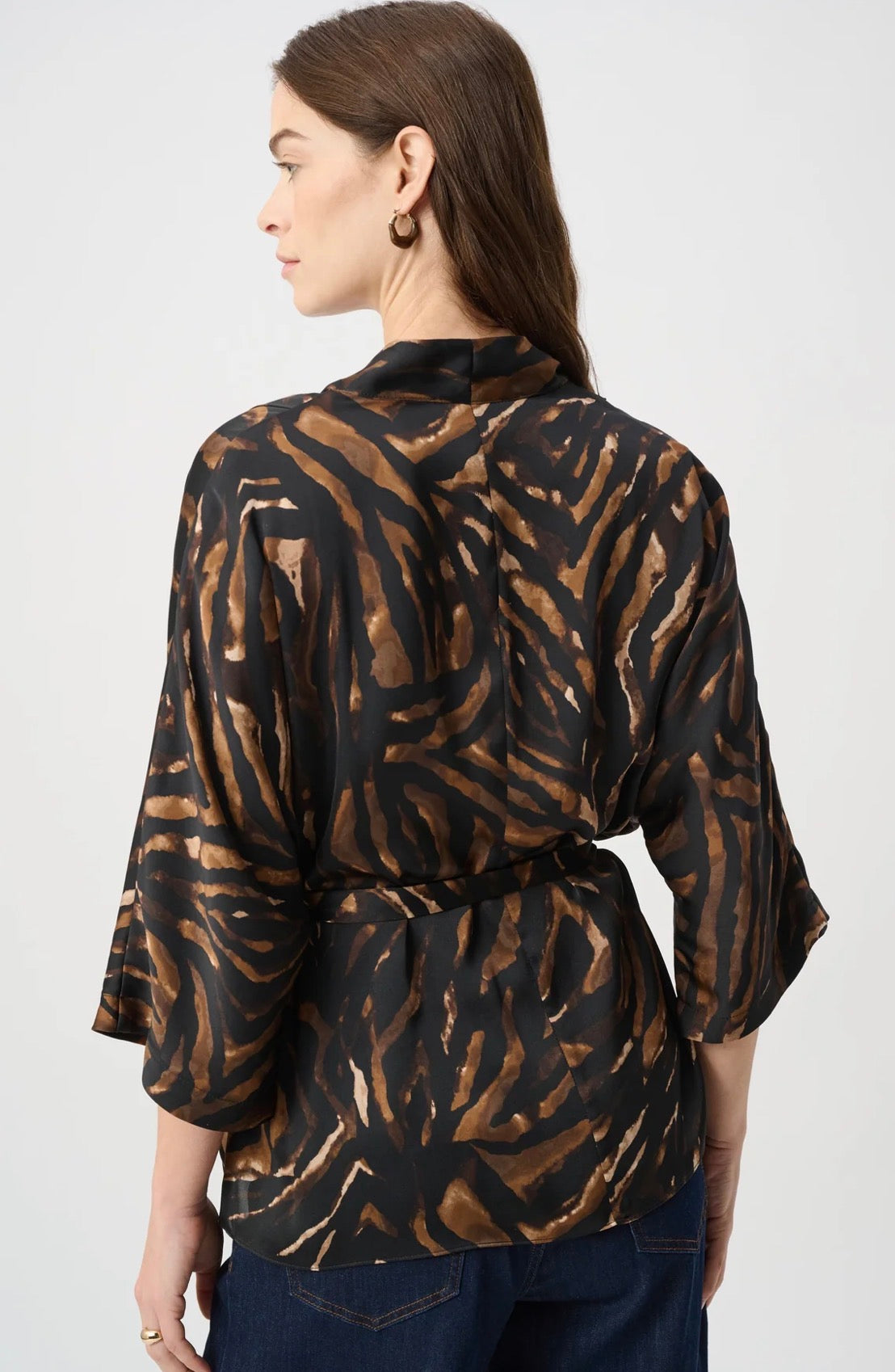Satin Animal Print Blouse