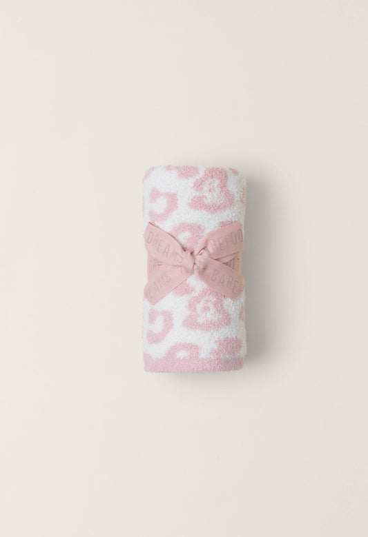 Cozy Chic Barefoot in the Wild Baby Blanket-Dusty Rose/Cream