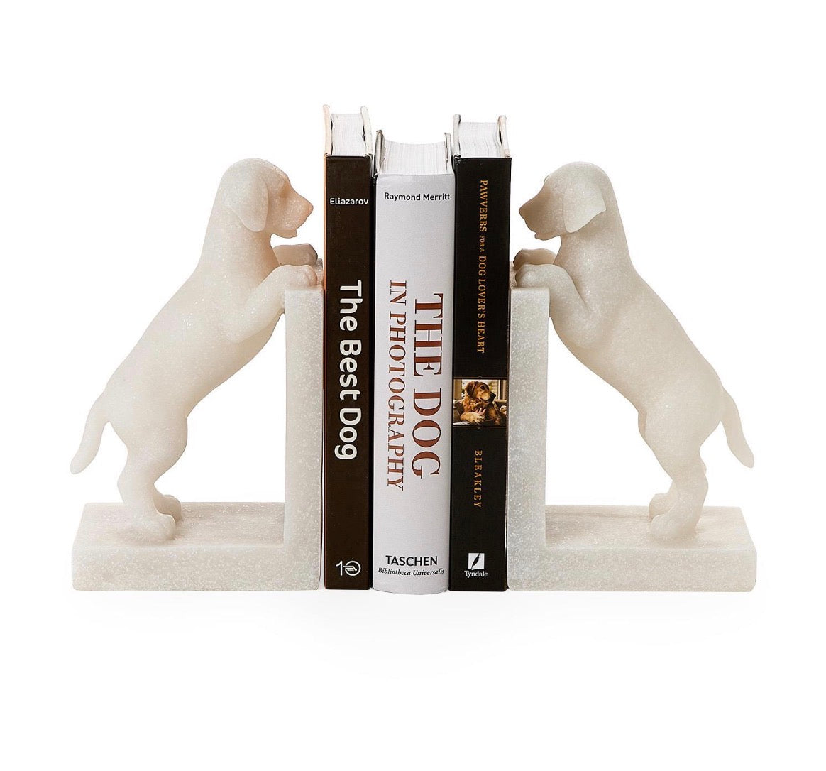 Playful Puppy Dog Set of 2 Book Ends / Decor - Resin