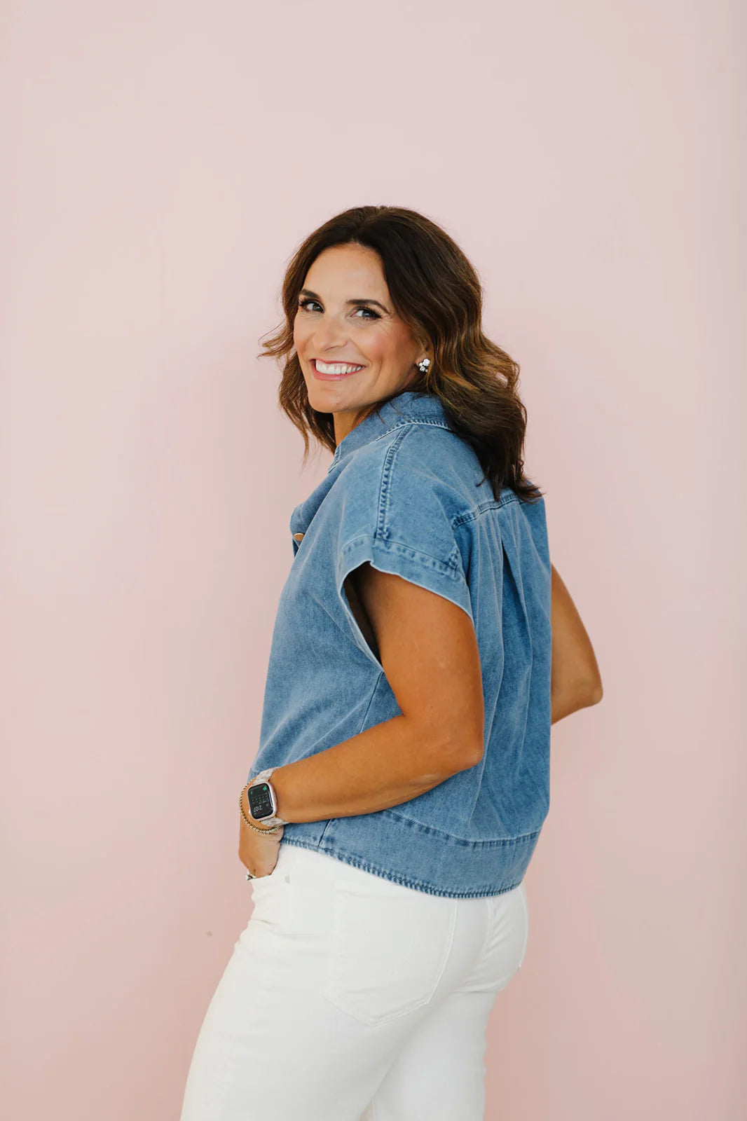 Shorty Shirt-Denim