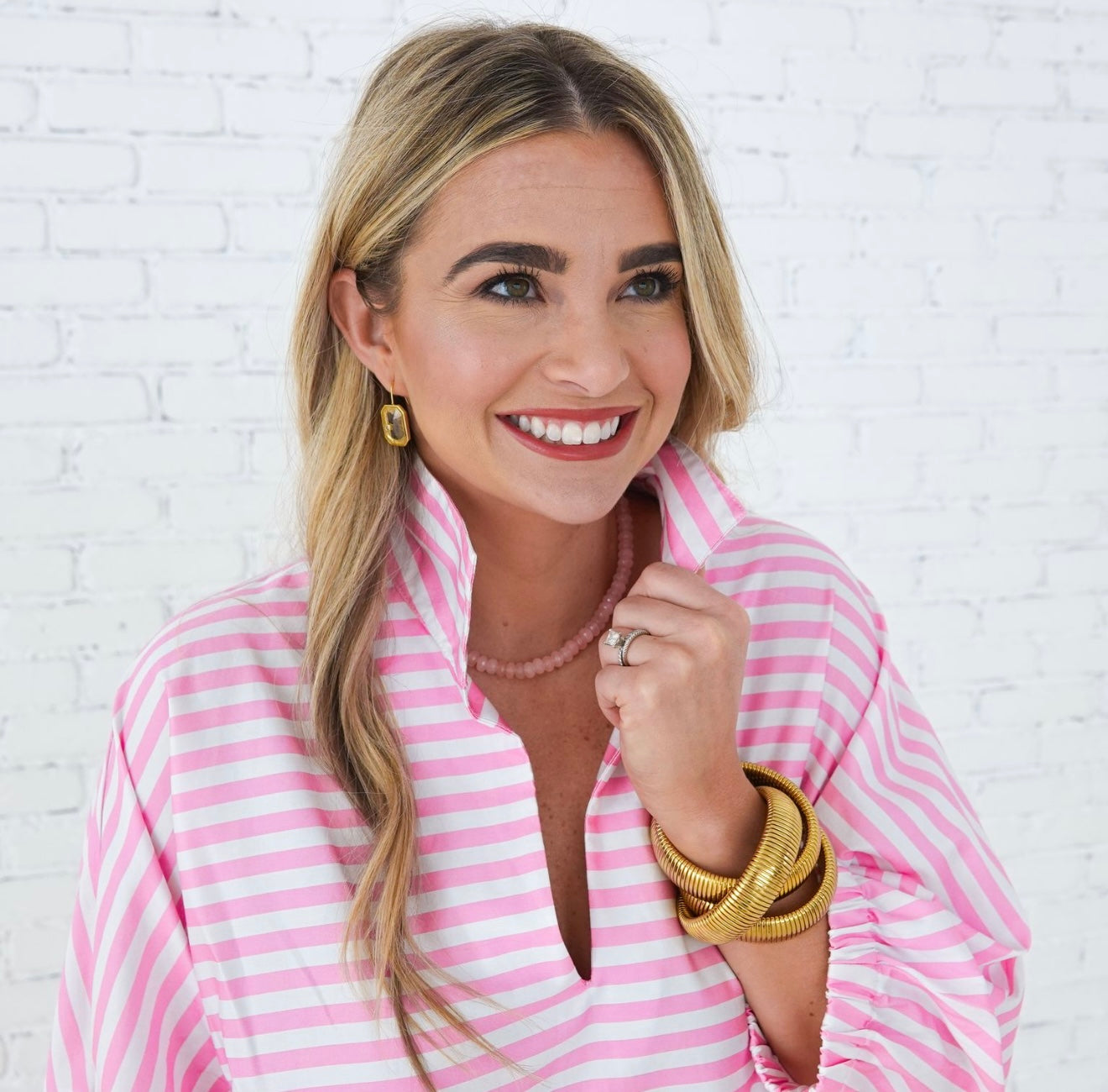 Betsy Dress-Pink Stripe