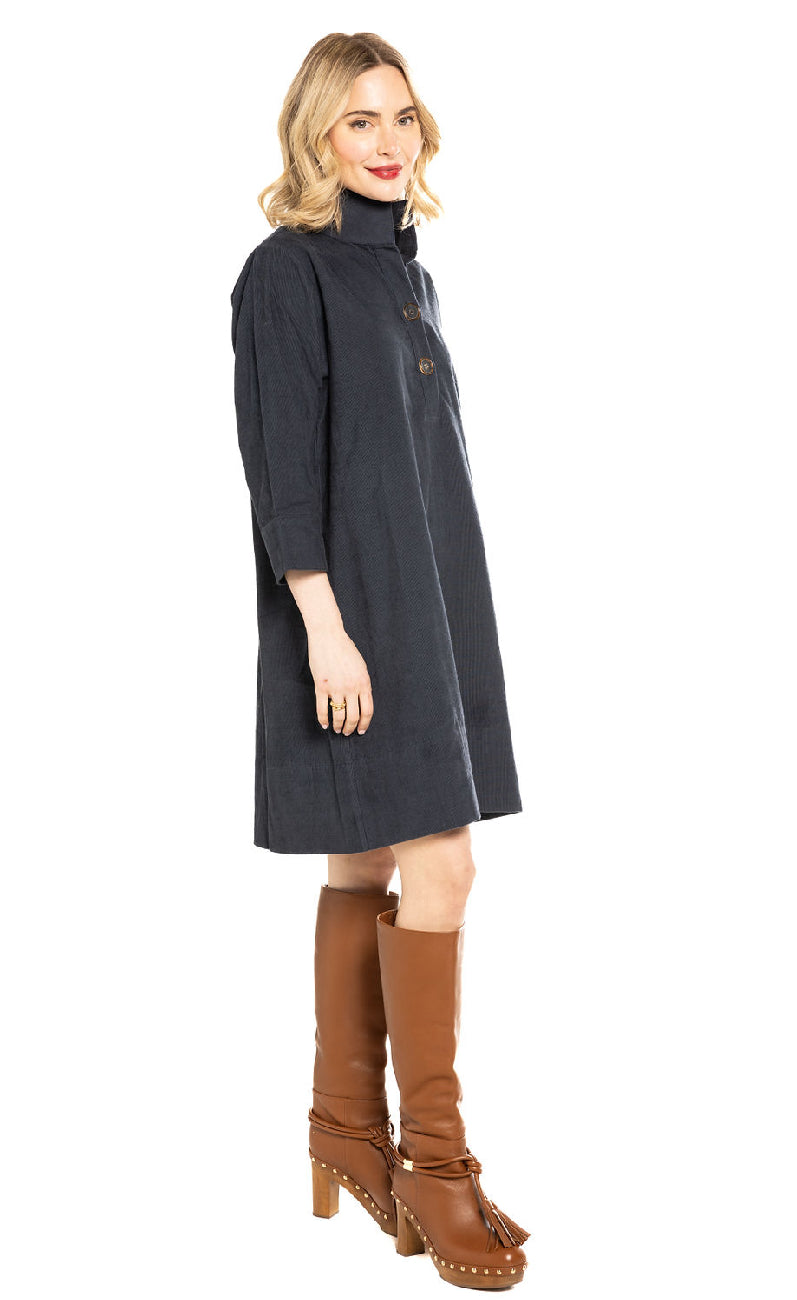 Arden Dress-Navy Corduroy