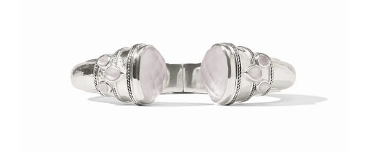 Cannes Demi Cuff-Silver w Iridescent Clear Crystal