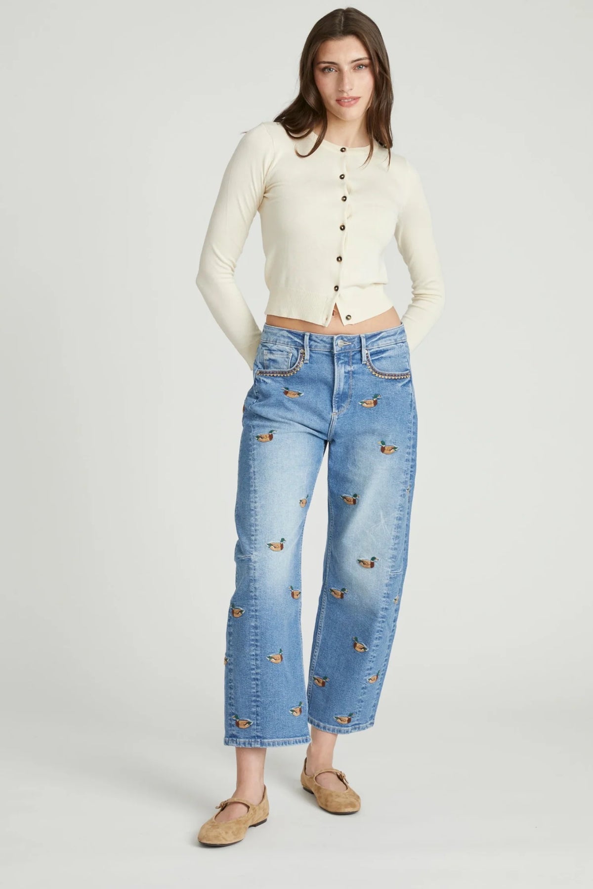 Elaine Duckin’ Around Barrel Jeans