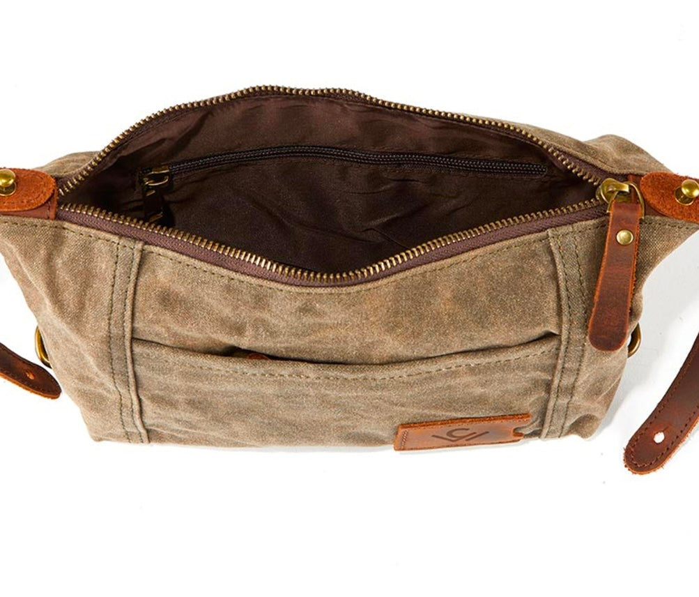 Waxed Canvas Dopp Kit Bag