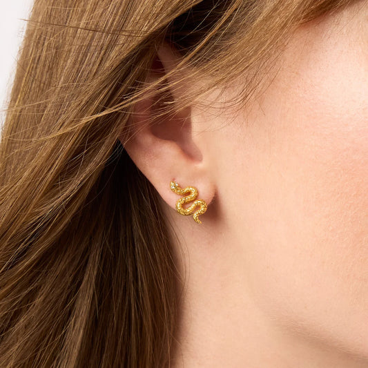 Snake Studs-Gold