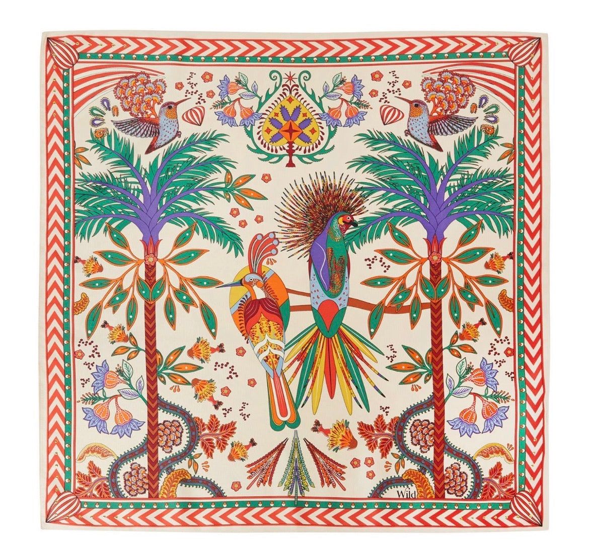 Magic India Print Mini Square Scarf