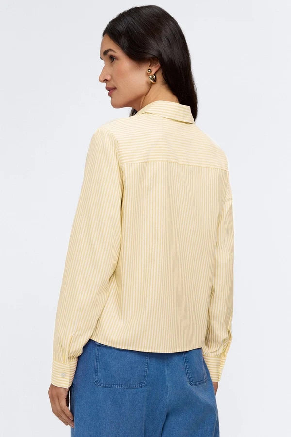 Jodie No Iron Pinpoint Stripe Long Sleeve Short Shirt