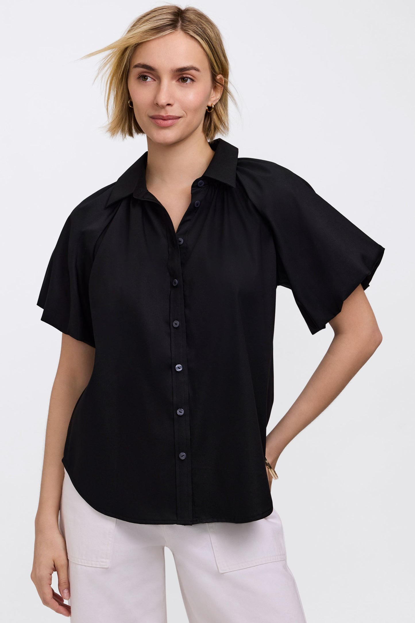 Paula Solid Puff Sleeve Top