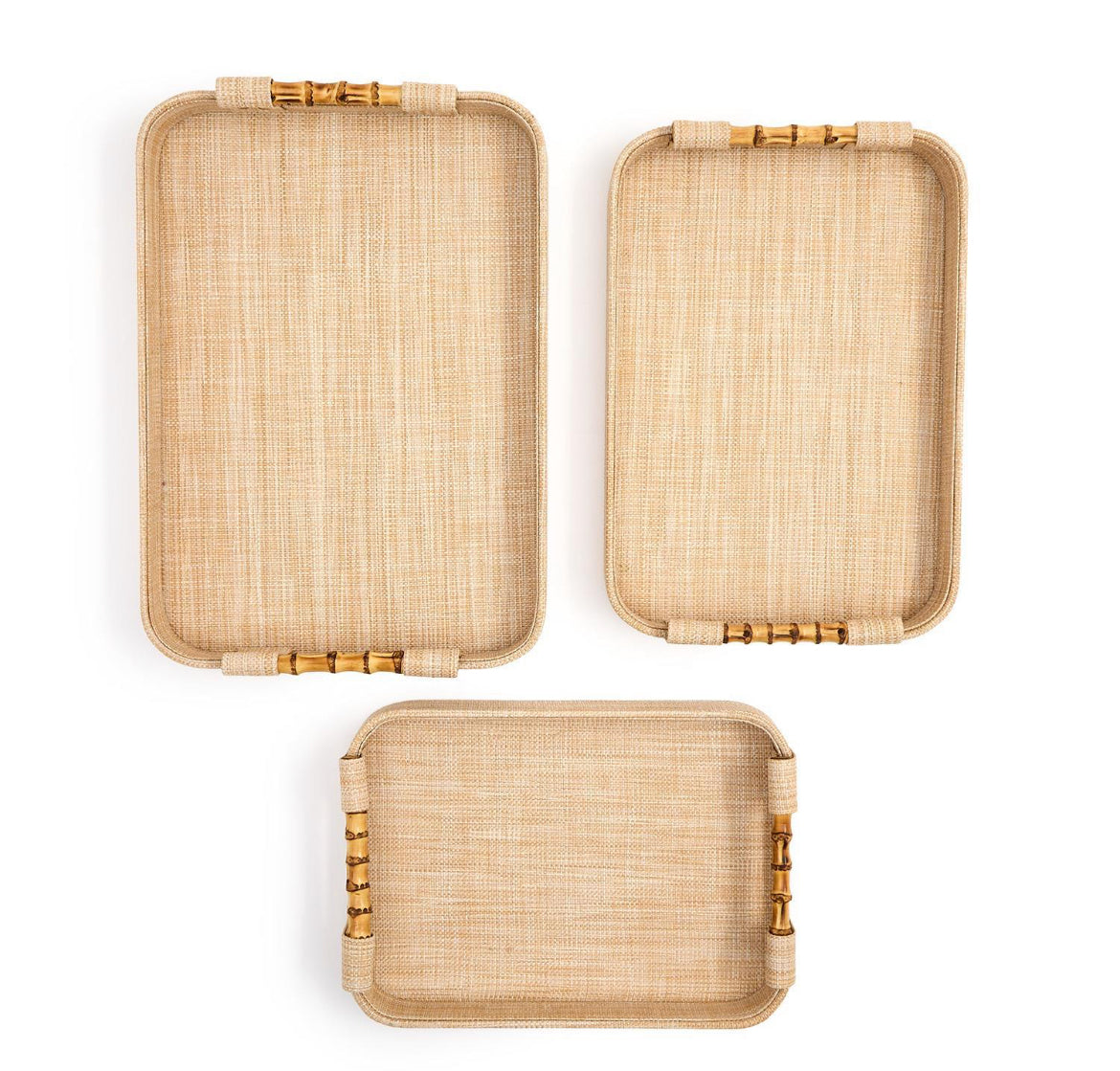 Natural Grass Trays-Set of 3