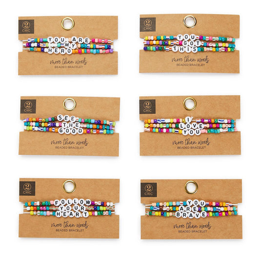 More Than Words Beaded Bracelet