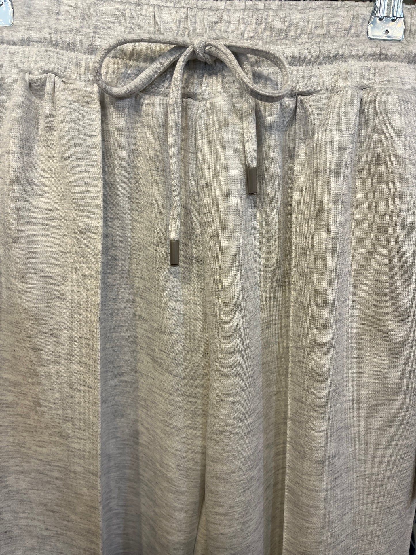 Soft Scuba Wide-Leg Pant-Heather Grey