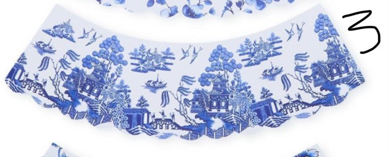 CHINOISERIE PAPER SHADE COVER-4 PATTERNS
