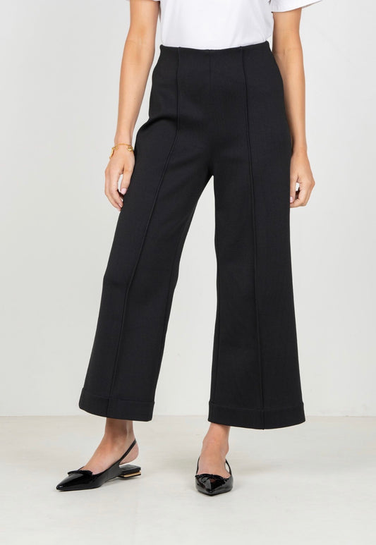 Cropped Piper Pants - Black