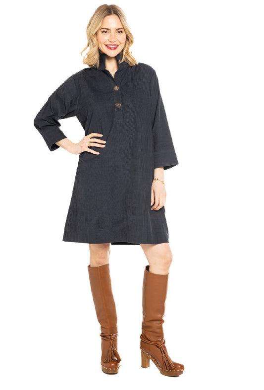 Arden Dress-Navy Corduroy