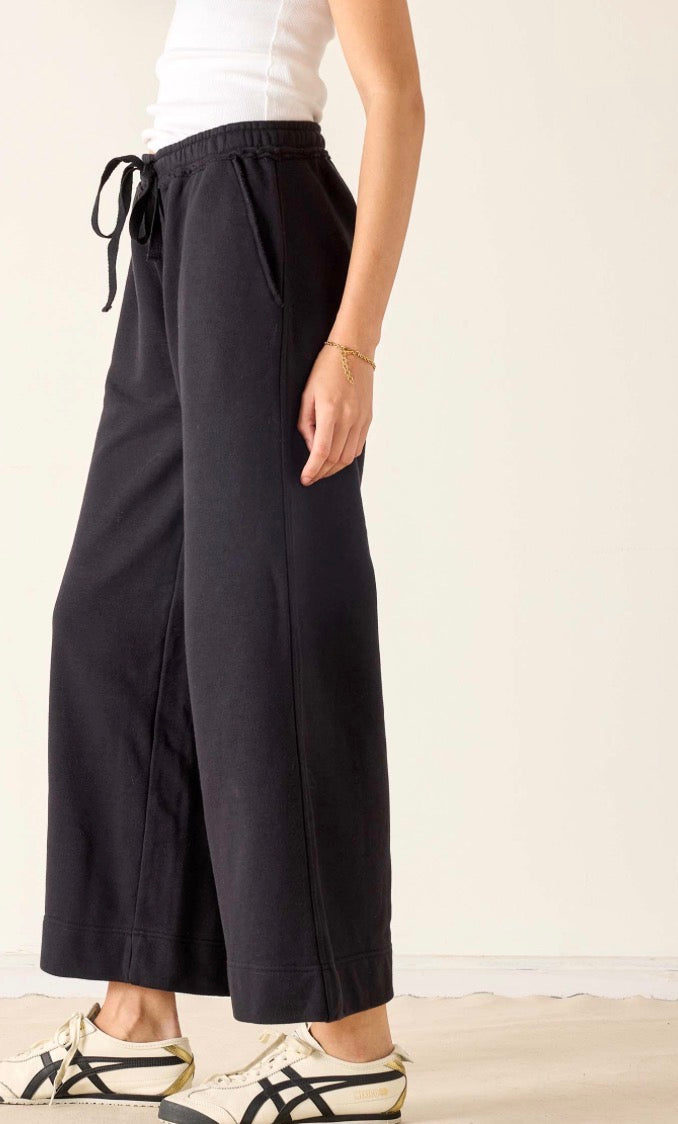 Frenchie Wide Leg Pant-Cadet Blue
