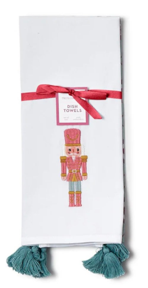 Nutcracker Dish Towels with Tassles