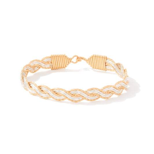 Ronaldo Light The Way Bracelet 14k Gold Artist Wire with Sterling Silver