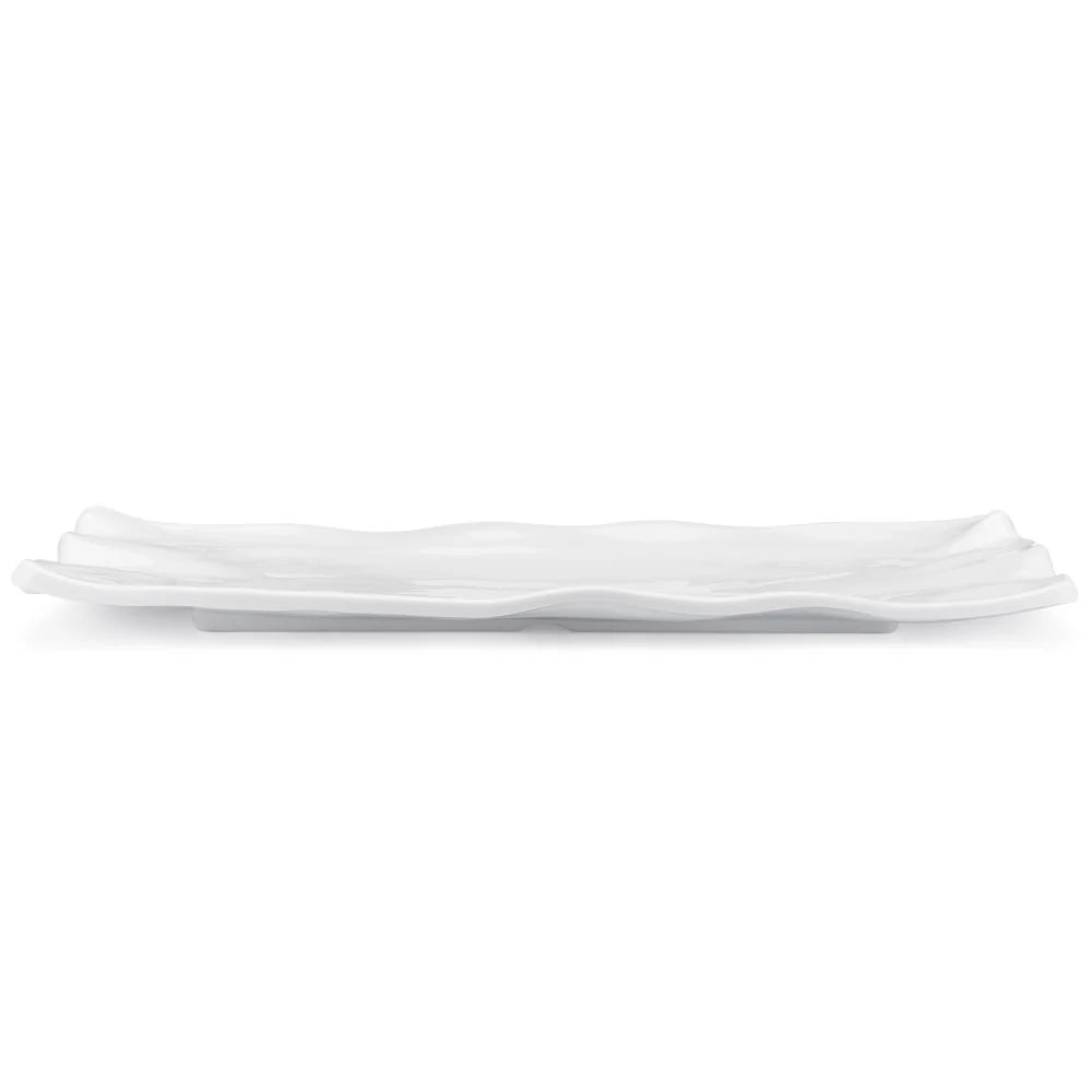 Ruffle White Melamine Sandwich Platter