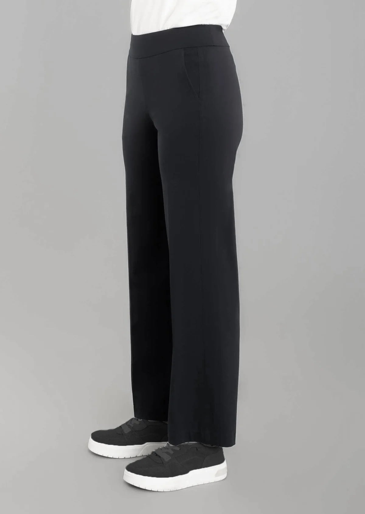 KATHRYNE FABRIC 30" WIDE LEG PANT W/ POCKETS