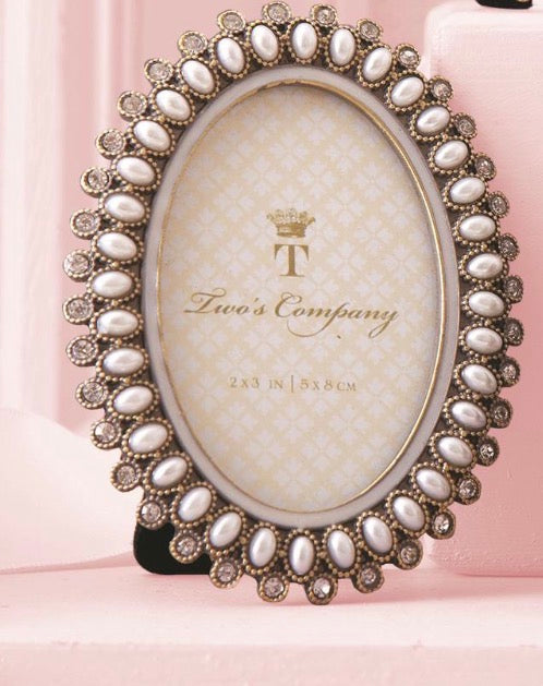 Precious Pearls Jeweled Mini Photo Frame
