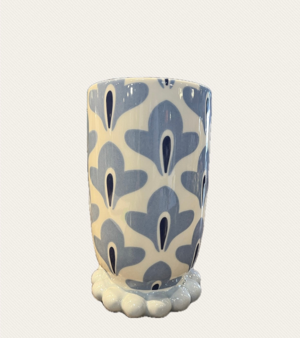 Medium Cylinder Vase with Knobbed Foot