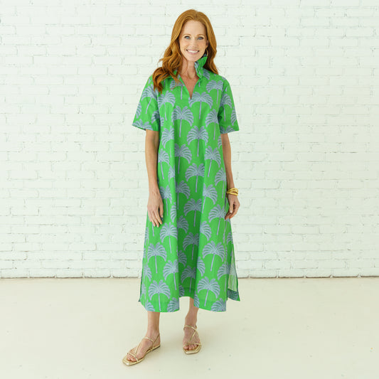 Georgia Palm Dress-Green