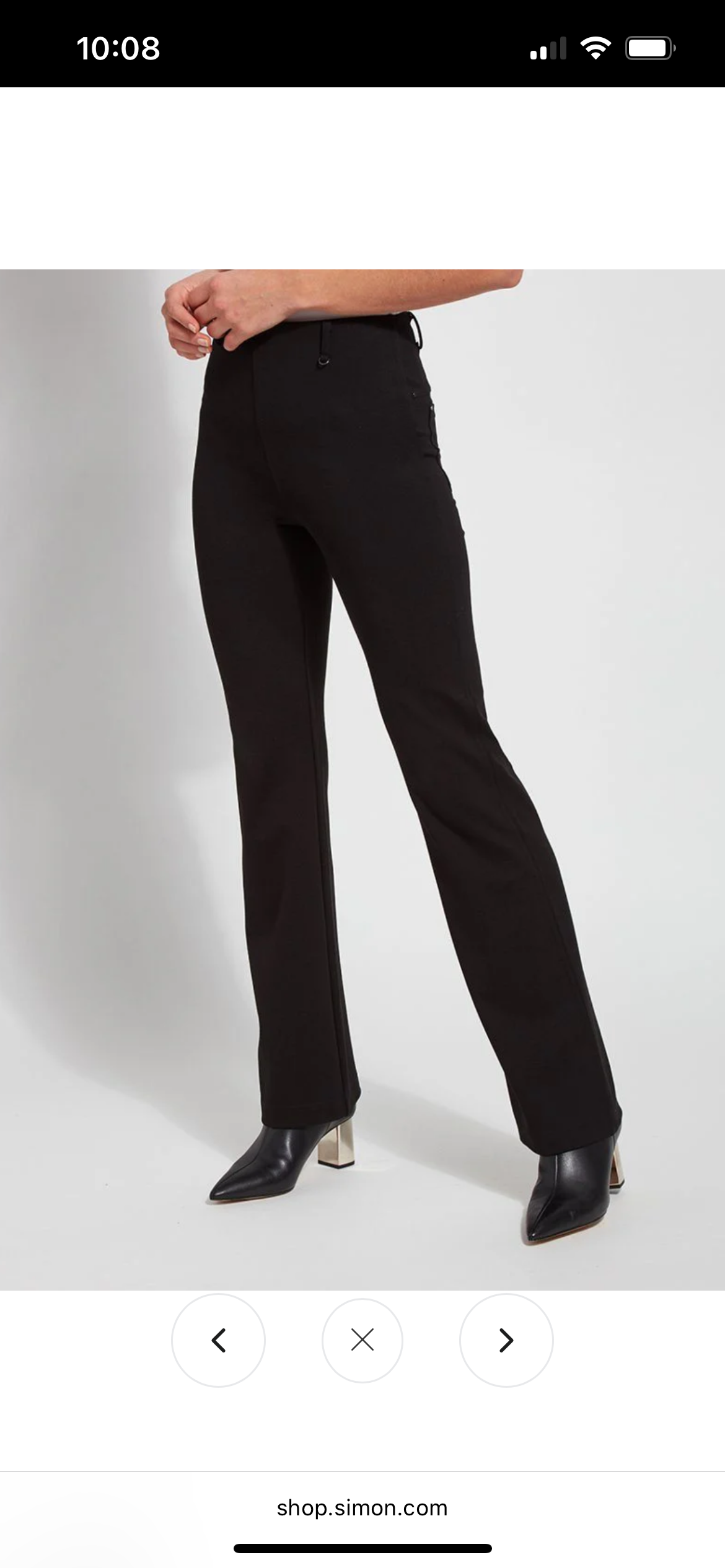 Ponte Baby Bootcut-Black