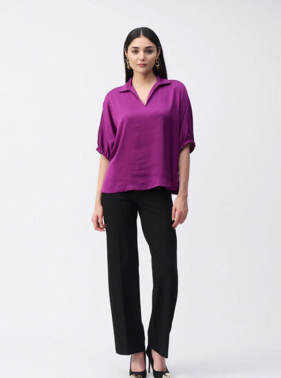 Joseph Ribkoff Satin Boxy Top