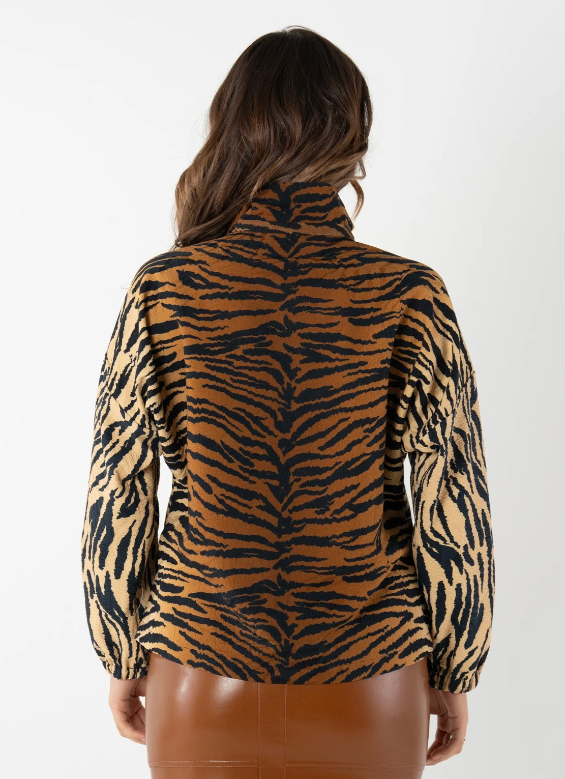 Long Sleeve Poppy Tiger Jacquard