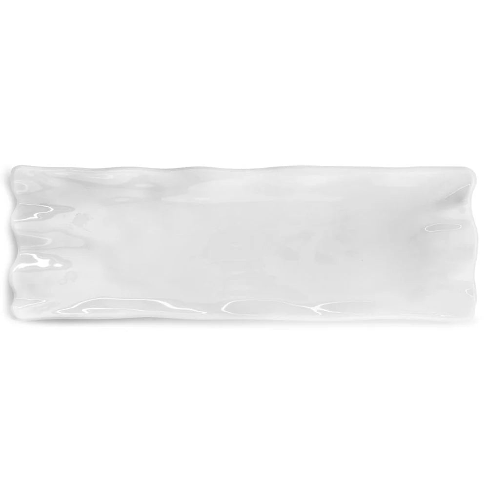 Ruffle White Melamine Sandwich Platter