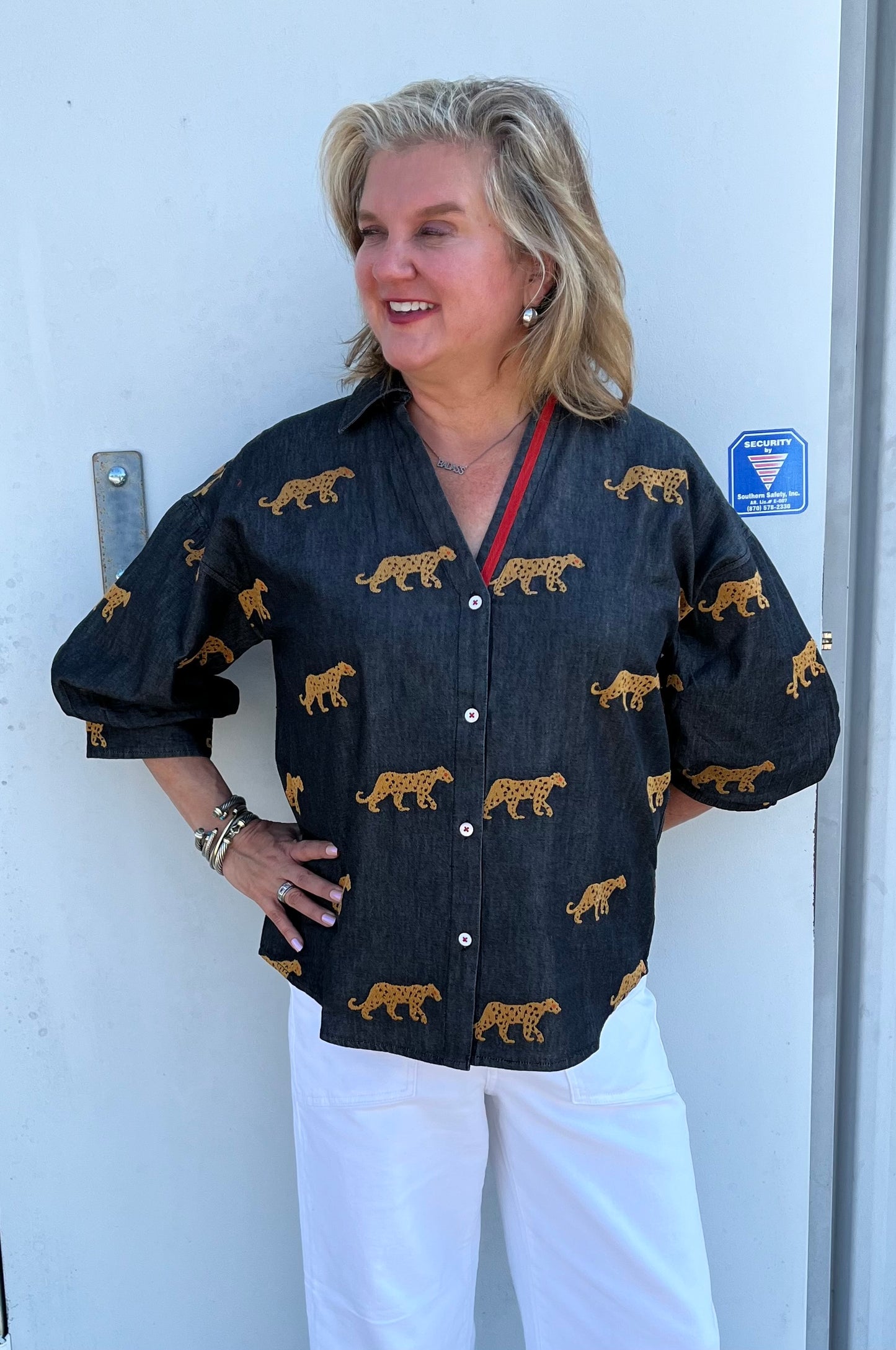Milano Black Cheetah Top