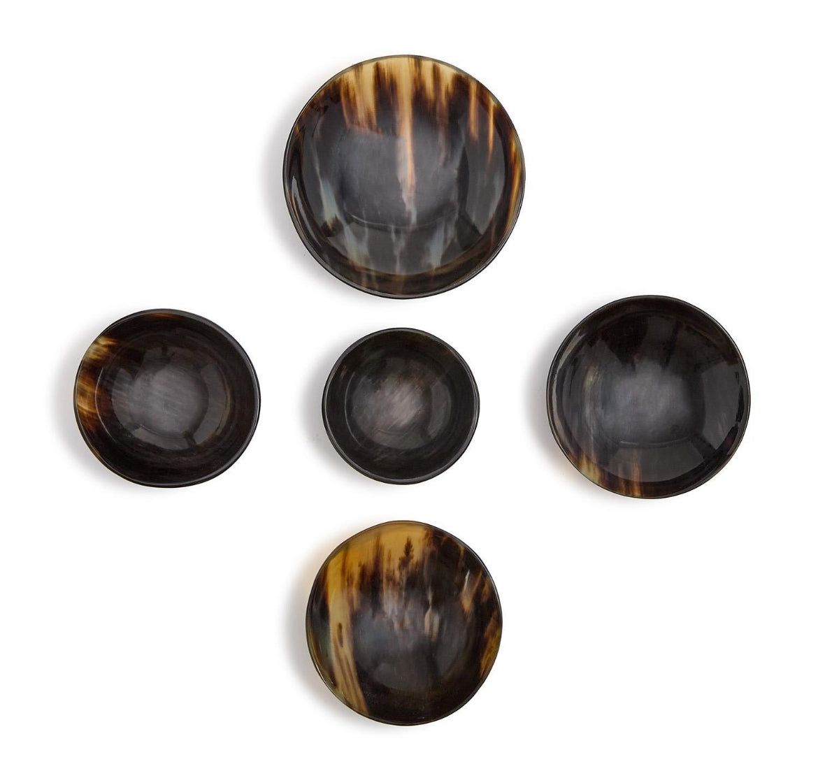 Set of 5 Horn Trinket Tray/bowl