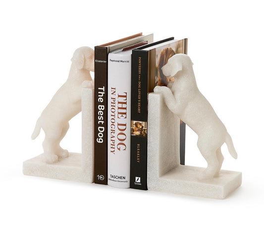 Playful Puppy Dog Set of 2 Book Ends / Decor - Resin