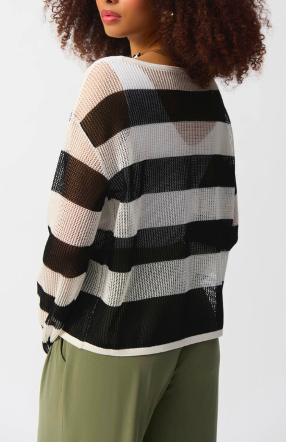 Joseph Ribkoff Sheer Striped Tunic