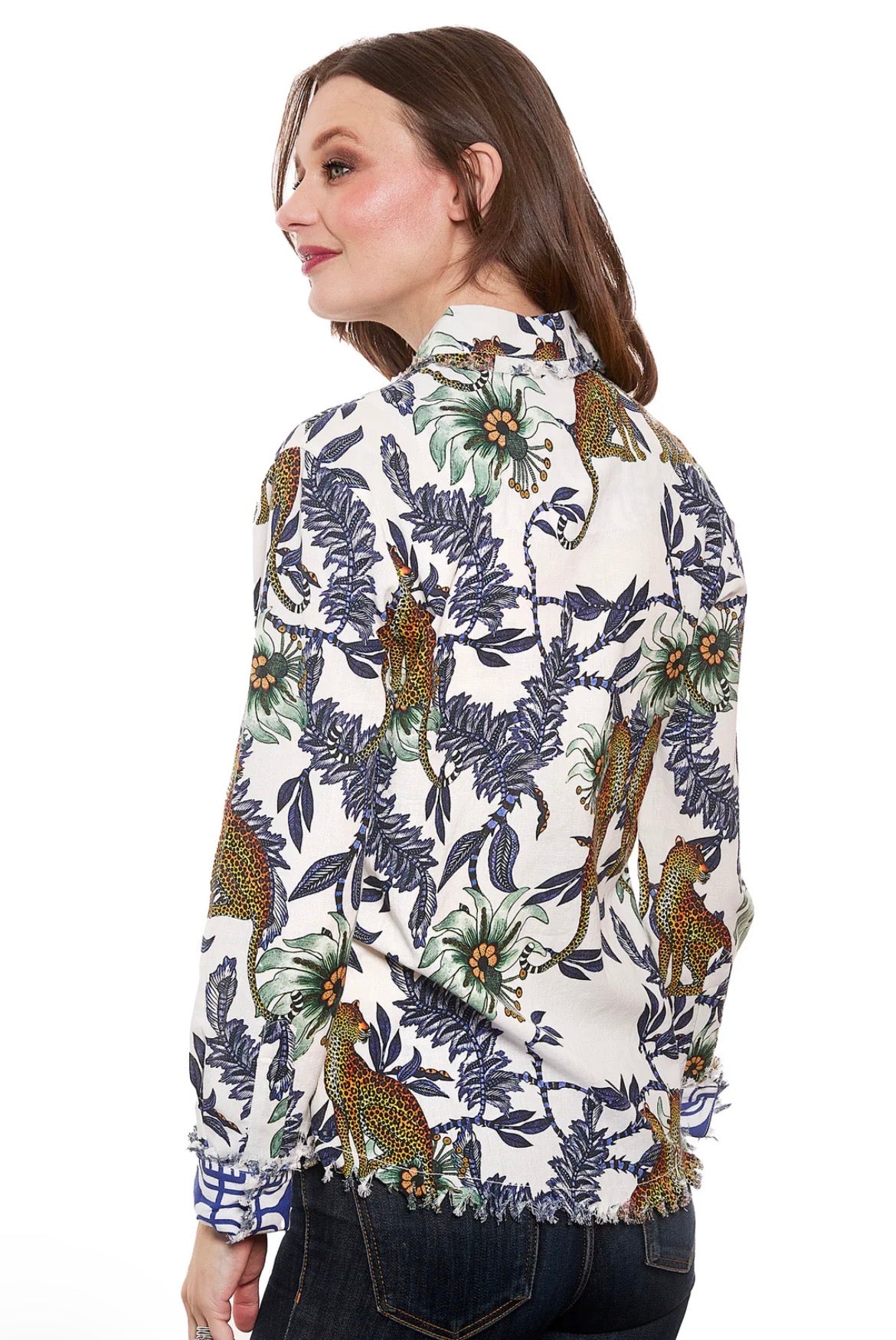 Cape Cod Top-Ivory Cheetah/Floral