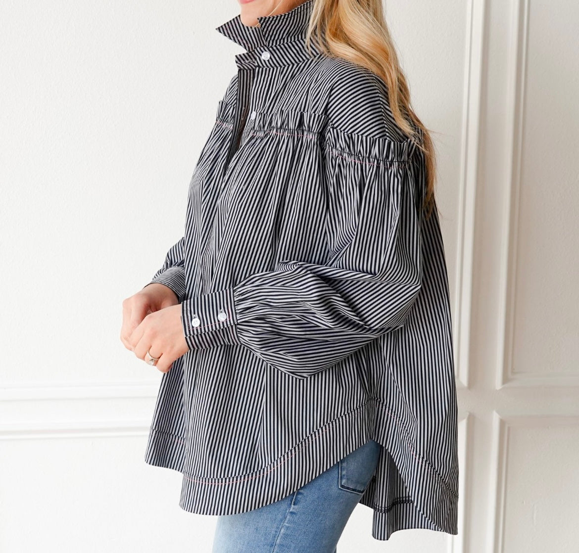 Miriam Top-Black Stripe