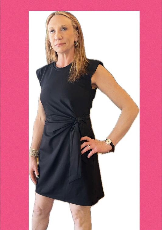 Cap Sleeve Side Tie Dress
