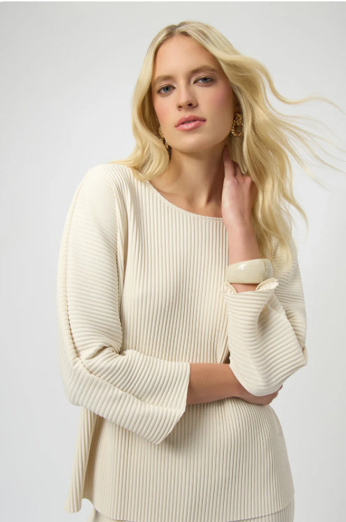 Pleated Sleeve Boxy Top