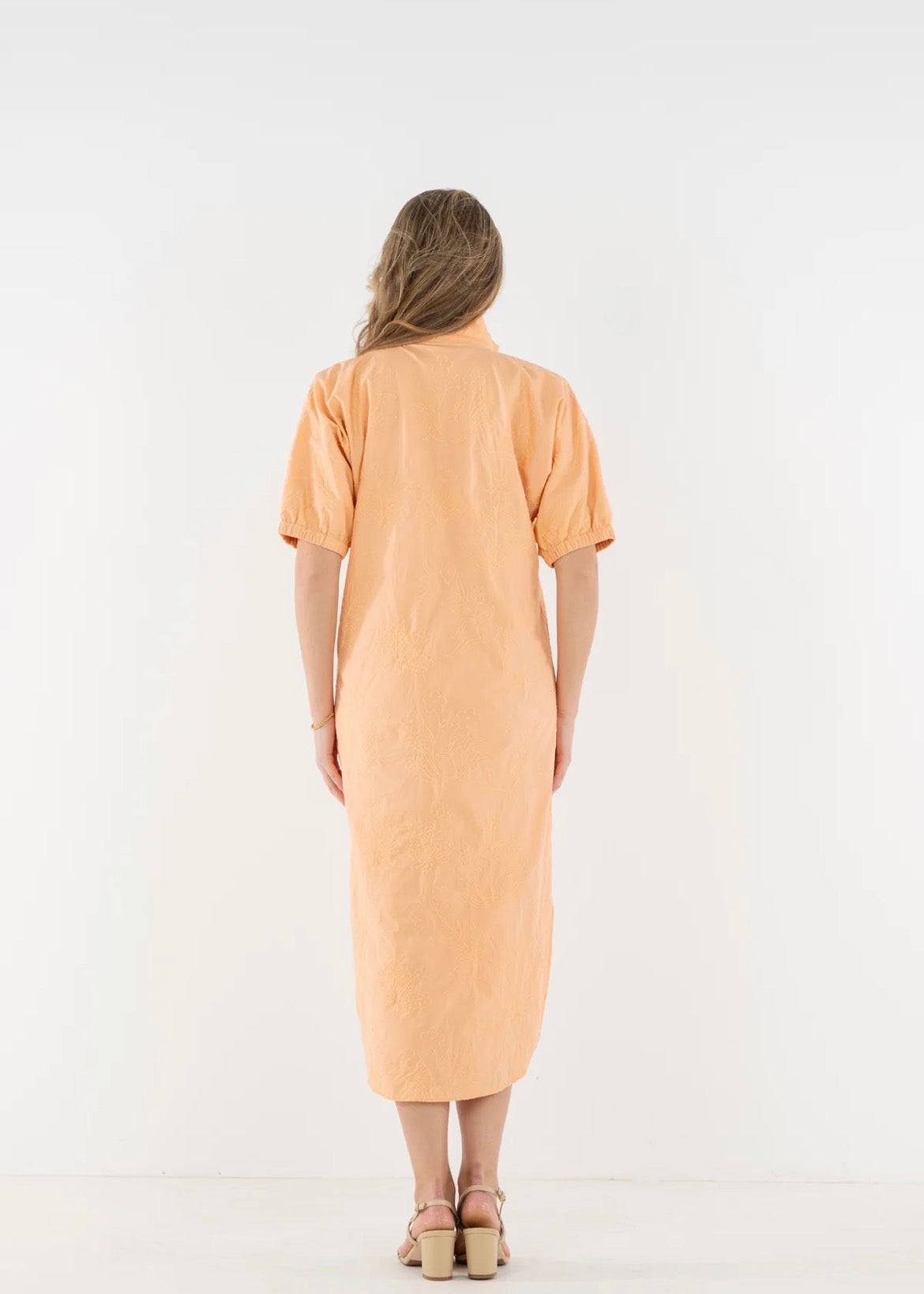 Poppy Caftan Dress- Peach Chai