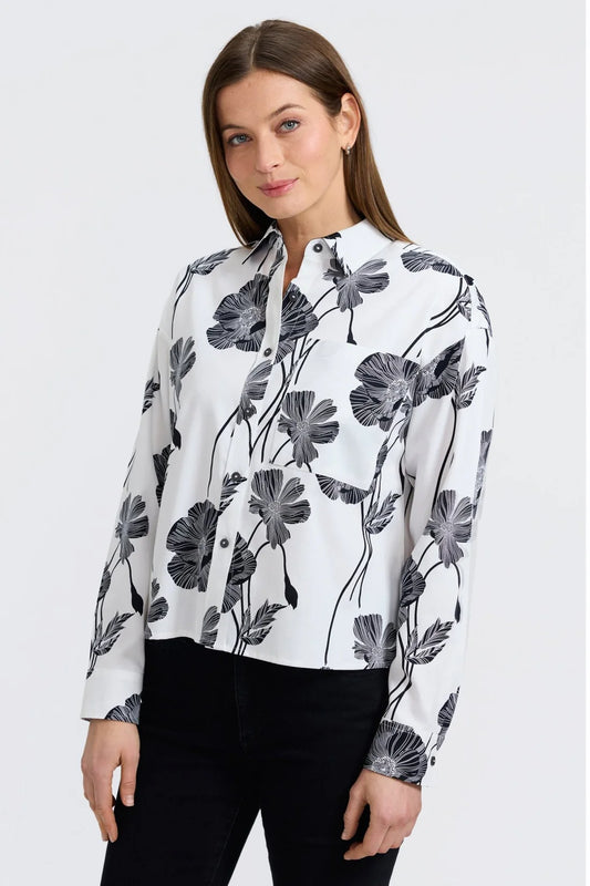 Marina Long Sleeve Short Poppy Top