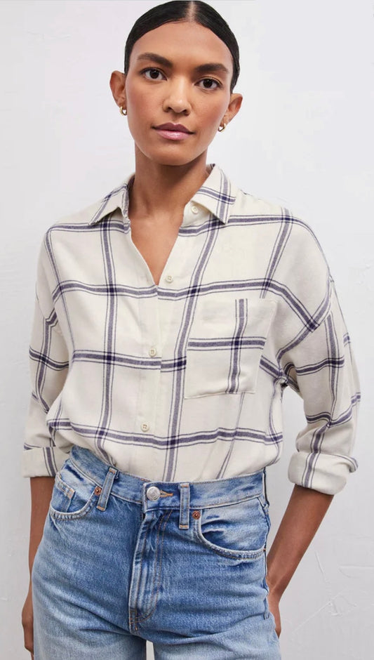 River Plaid Button Up - Indica