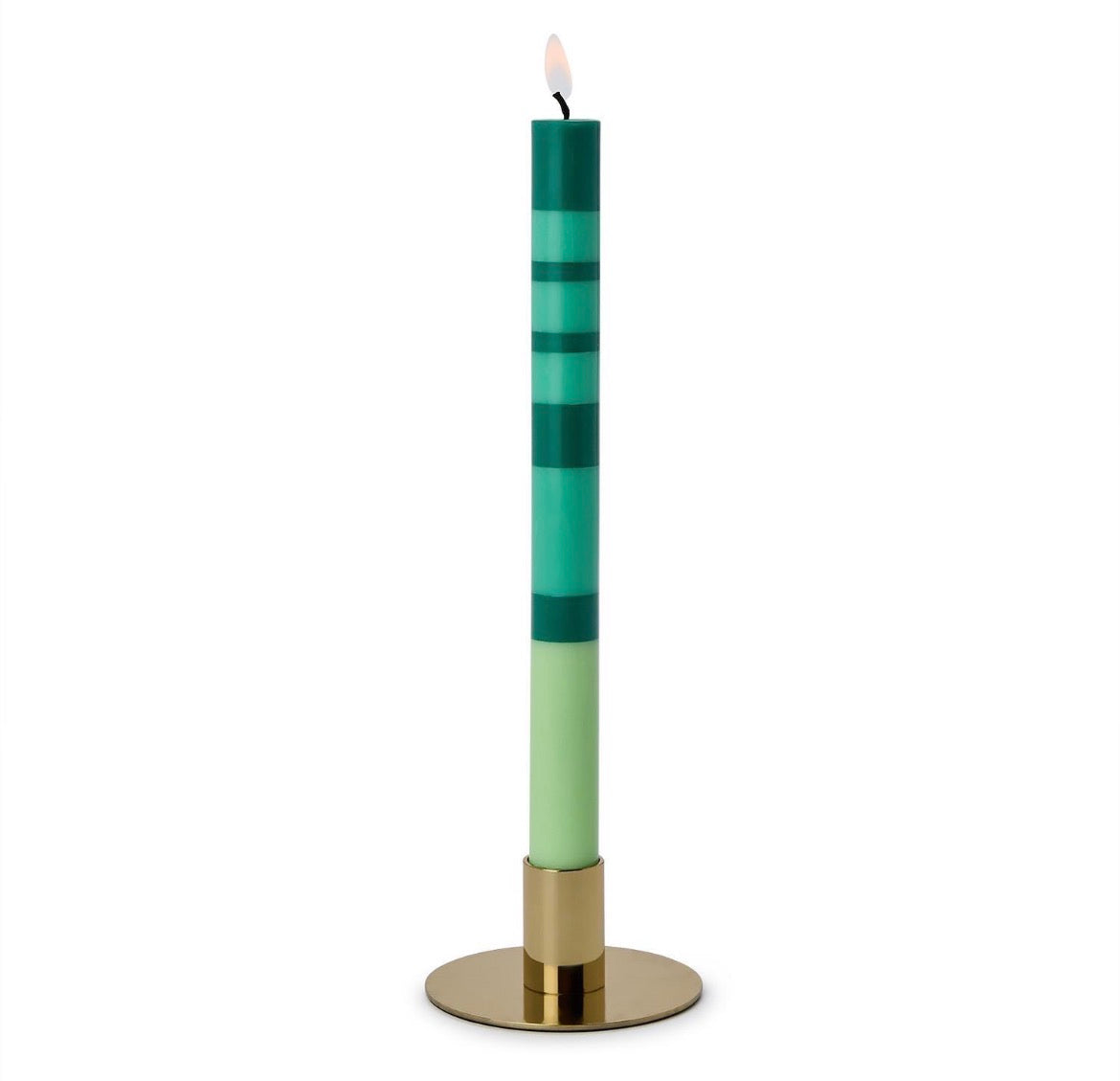 Metallic Gold Metal Taper Candlestick Candleholder - Stainless Steel