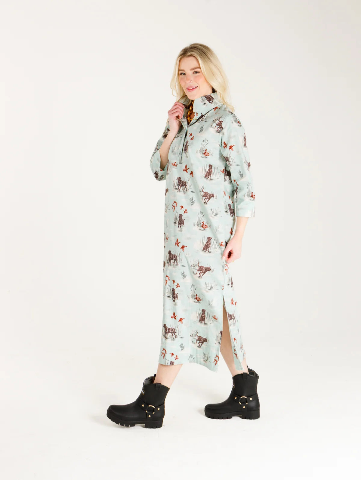 Grace Stretch Poplin Dogs and Drakes Dress