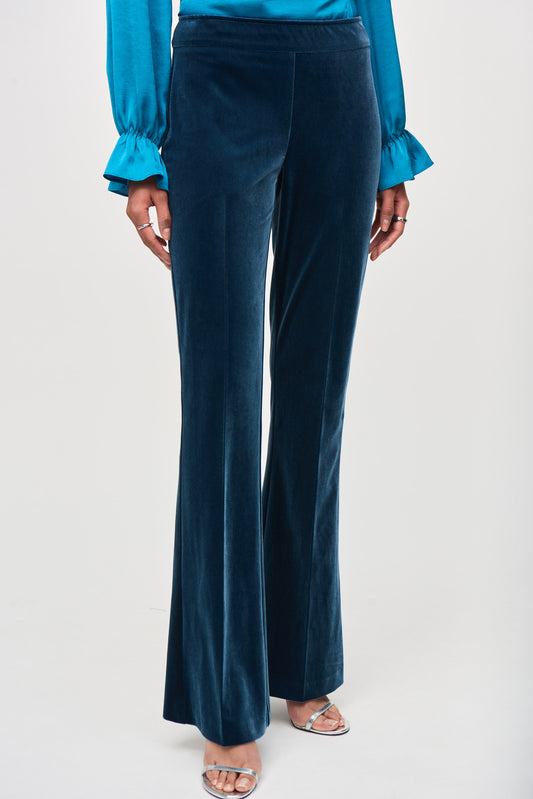 Velvet Flared Pull-On Pants - Nightfall